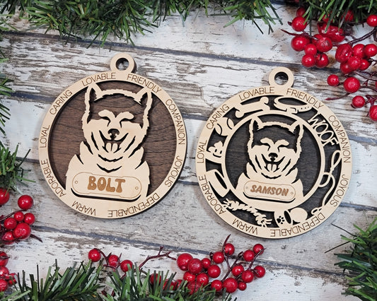 Akita Inu Ornament - Lolly and Pops Handcrafted Gifts and Decor