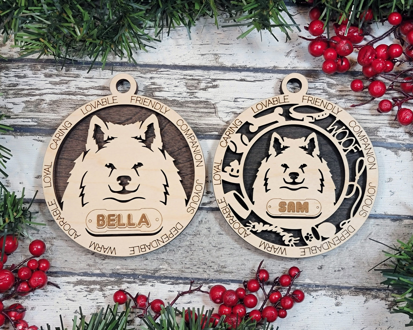 American Eskimo Ornament