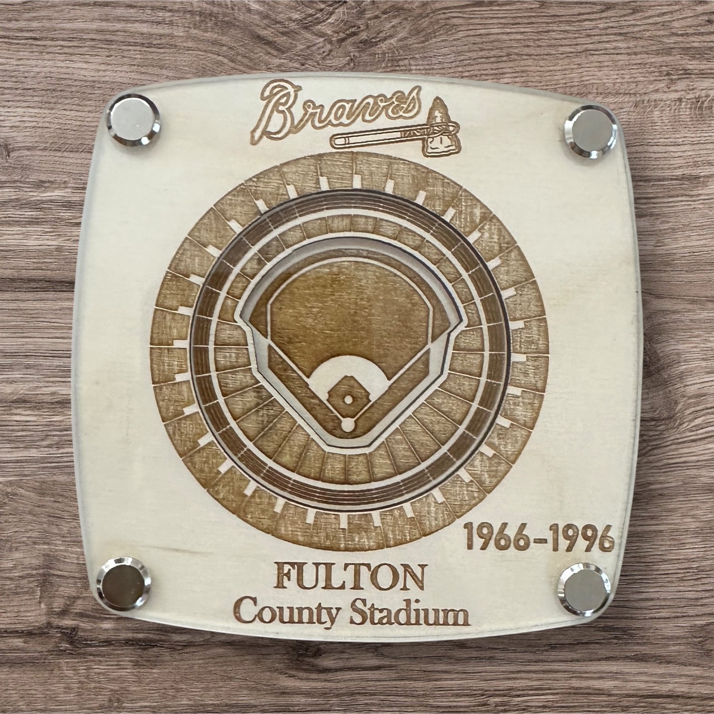 4 Pack Atlanta Braves Baseball Stadium Coasters