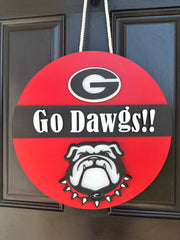 Athens Georgia Sports Door Sign - Lolly and Pops Handcrafted Gifts and Decor