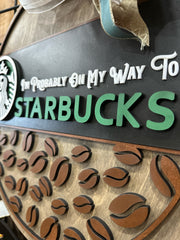 Starbucks Door Hanger - Lolly and Pops Handcrafted Gifts and Decor