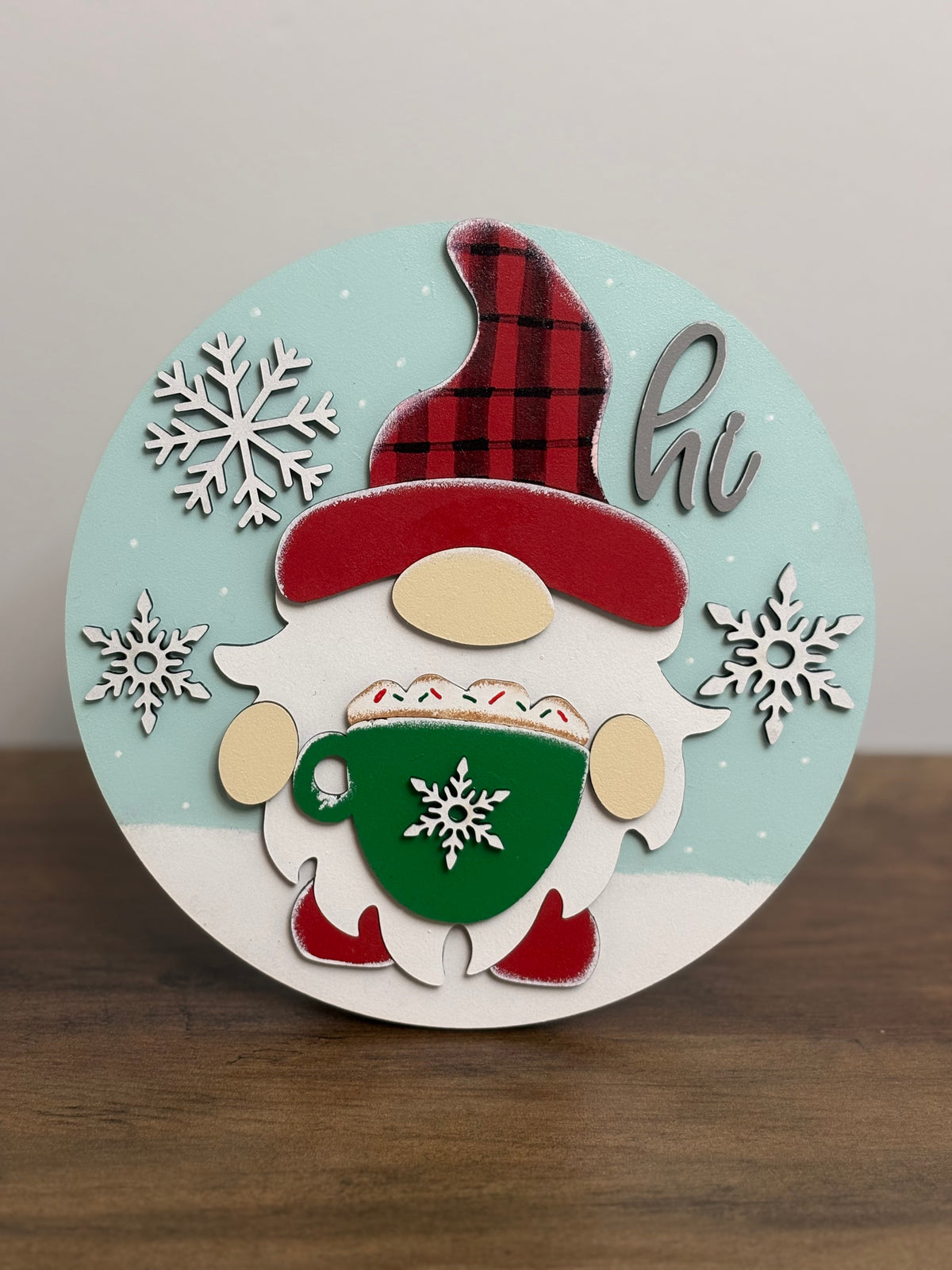 Gnome coffee round - Lolly and Pops Handcrafted Gifts and Decor