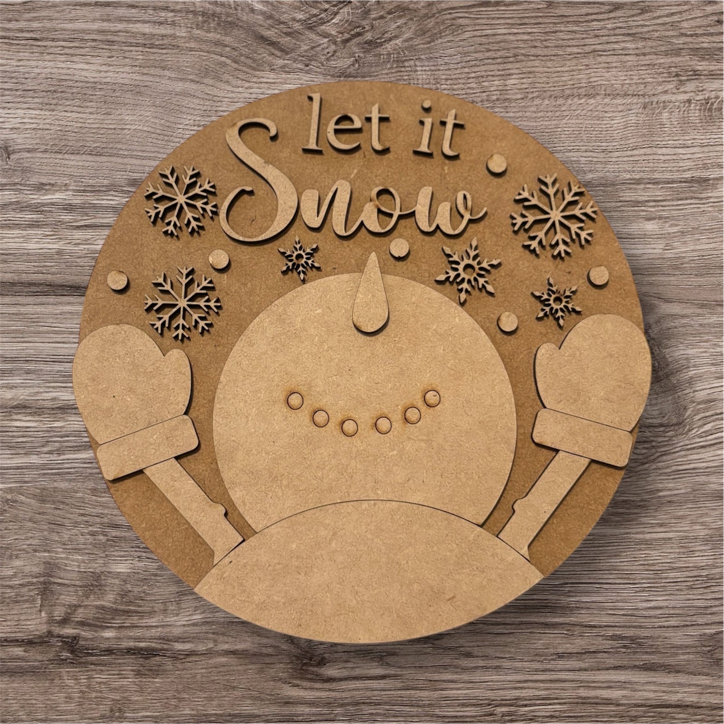 Unfinished 'Let it Snow' Kit