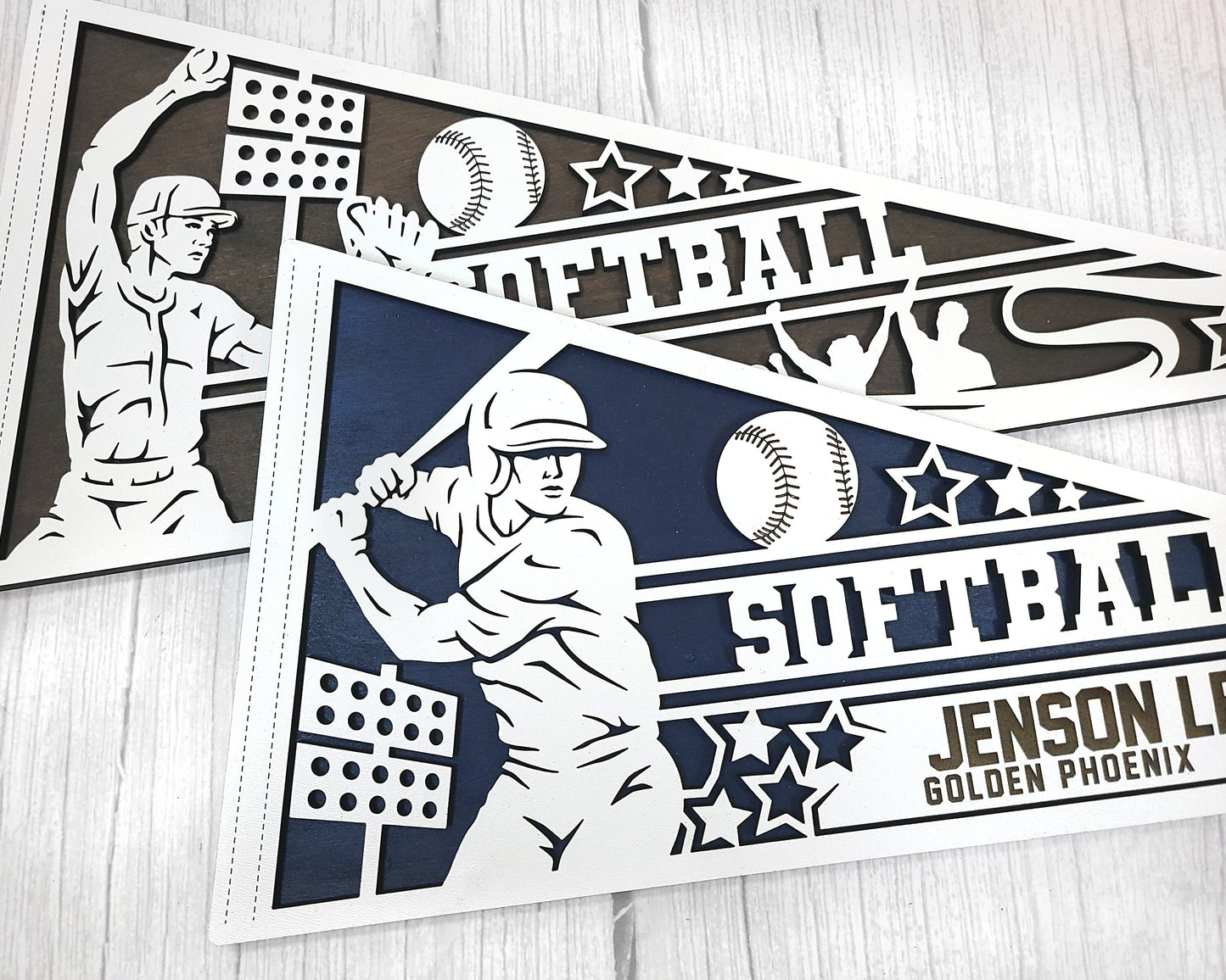 Softball Custom Pennant Softball Senior Gift Pennant Softball Trophy Personalized Pennant Softball Award