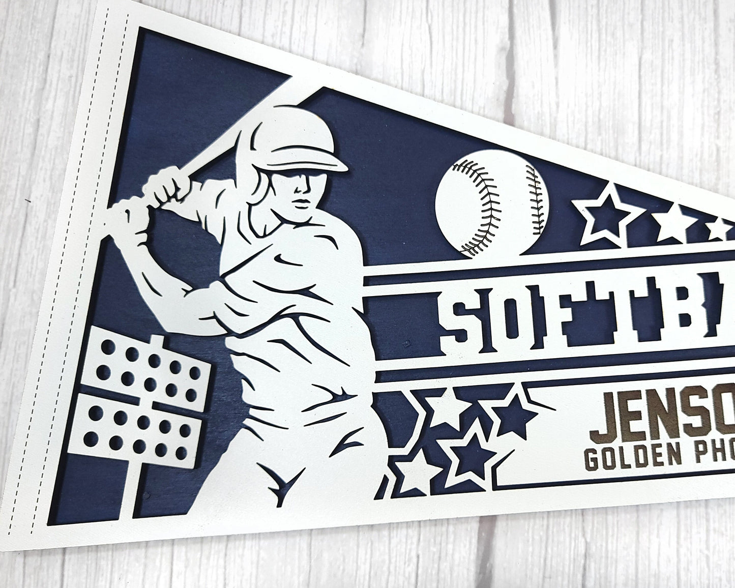 Softball Custom Pennant Softball Senior Gift Pennant Softball Trophy Personalized Pennant Softball Award