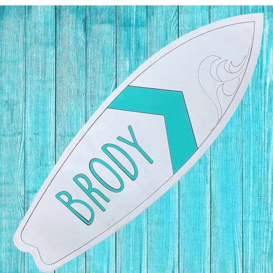 Custom Surfboard Wall Art Baby Room Kids Room Surfboard Baby Gift Baby Shower Newborn Gift Girl Baby Boy Surf Nursery