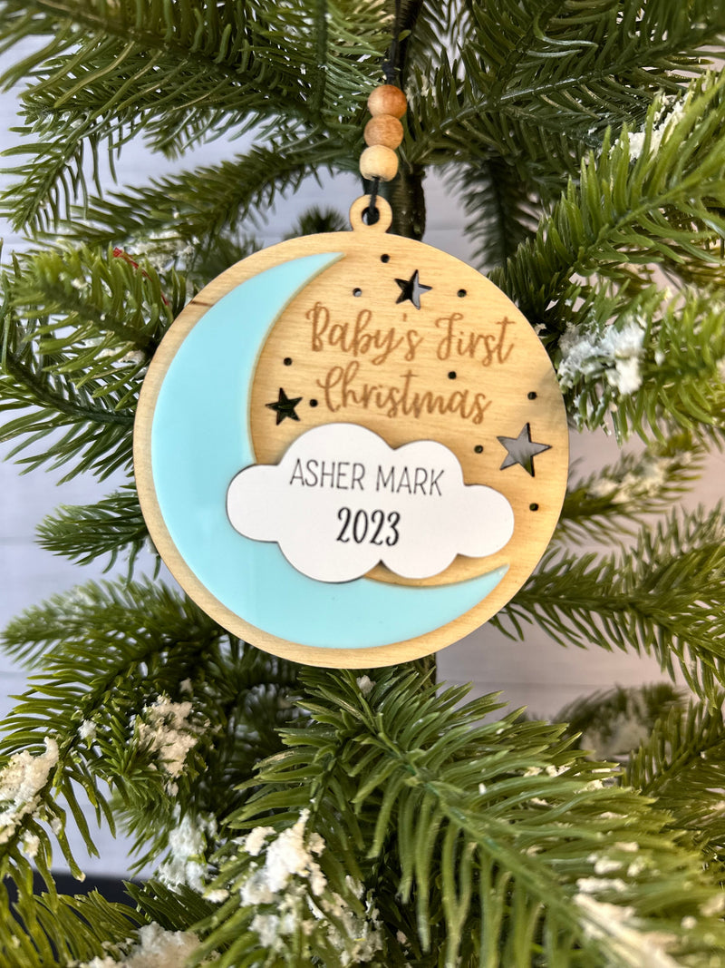 Baby’s First Christmas | Christmas Gift | Custom Ornament | First Christmas | Baby | 1st Christmas | Christmas Decor | Family Ornament - Lolly and Pops Handcrafted Gifts and Decor
